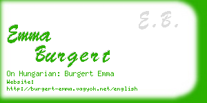 emma burgert business card